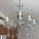 Lustre Murano verre soufflé 8 bras pendeloques cristal