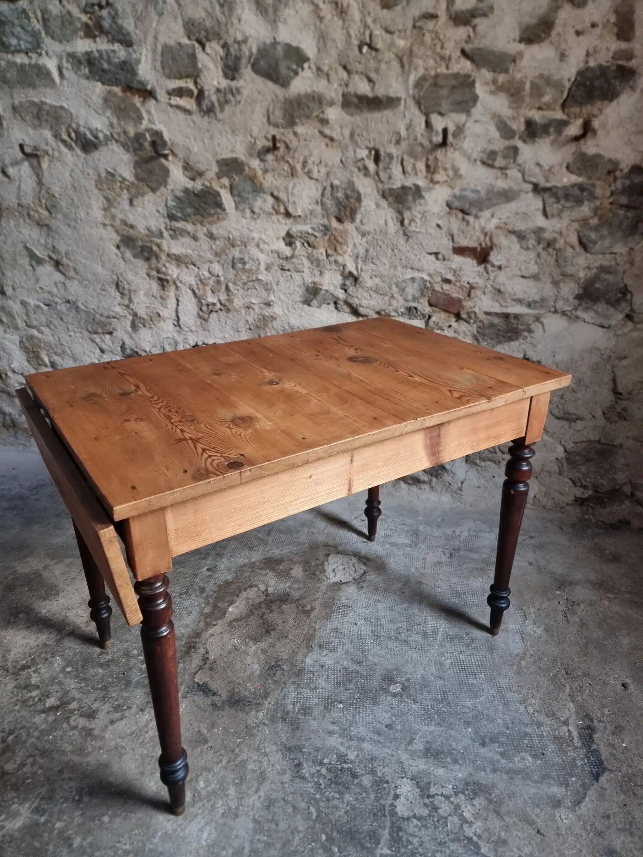 French vintage kitchen/desk table, extendable, 1930s