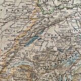 Lithograph engraving on Switzerland from 1897