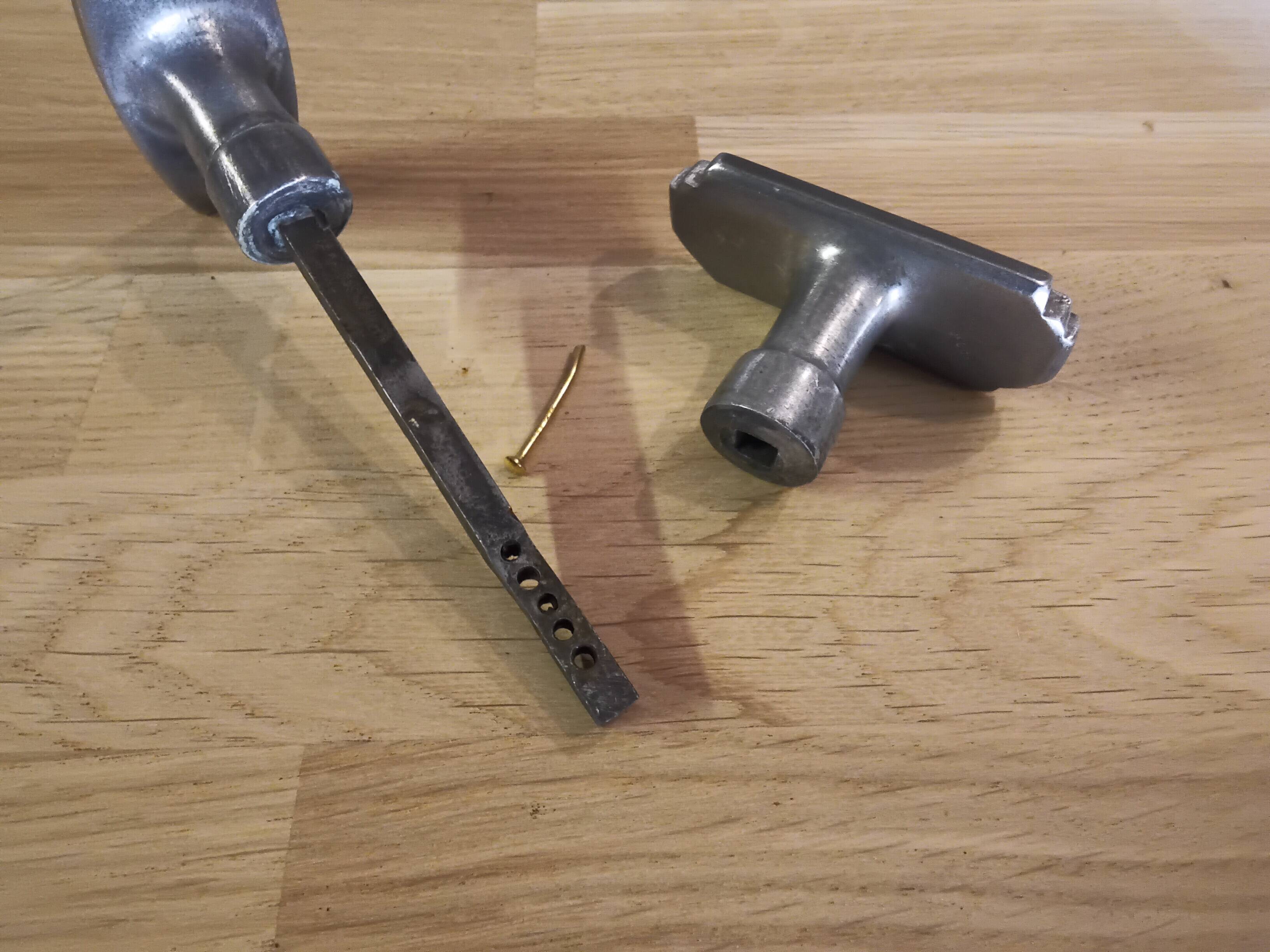 Art Deco aluminum handles