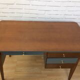 Desk teak feet compass