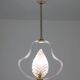Midcentury Pink Leaf Murano Glass Chandelier by Barovier e Toso, 1950s