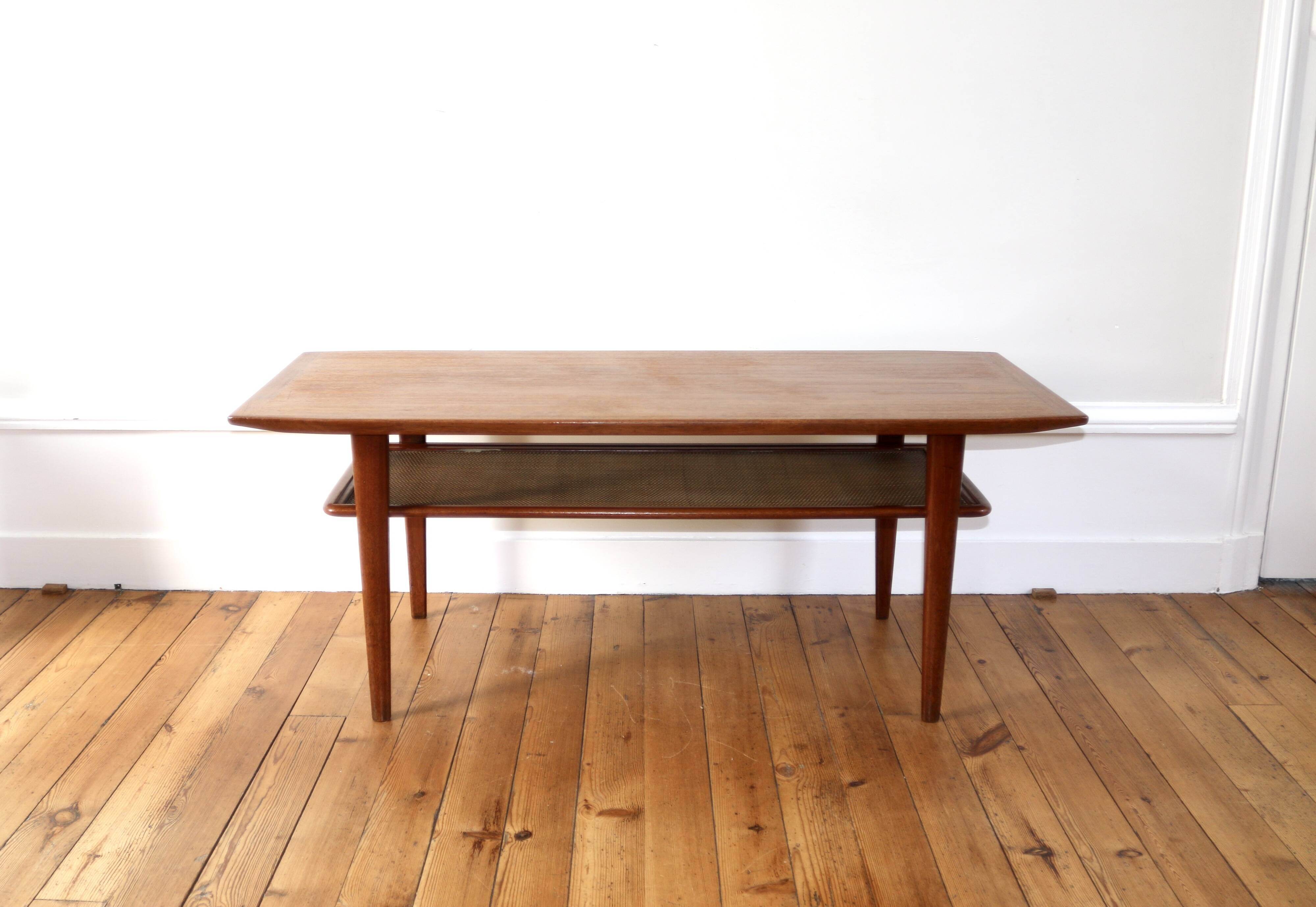 Vintage Scandinavian teak coffee table Swiss Teak 1960