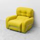 Vintage 1970s green armchair with metal frame – Italian modernist design