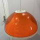 Lampe suspendue en acrylique orange Dijkstra, années 1970