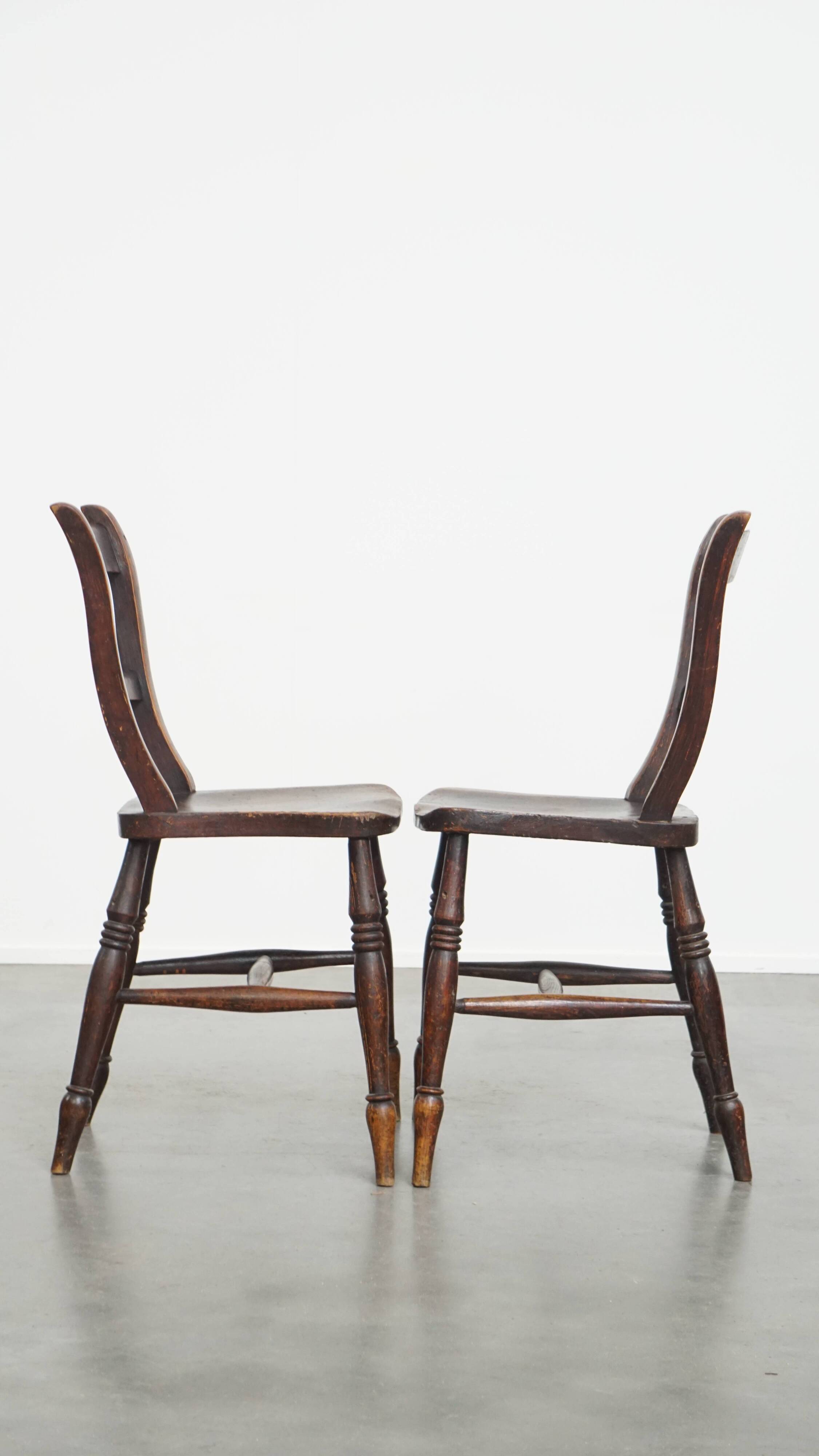 Set of 6 Antique English Oxford Dining/Kitchen Chairs