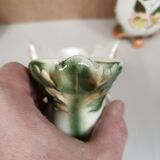 Pair of Vases + Planter Art Nouveau Barbotine / Faience