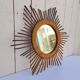 Rattan sun mirror, 1960s design, vintage