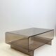 Table basse / meuble d’appoint en plexi fumé, 1970s