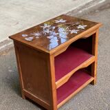 Solid wood and ceramic kitchen shelf