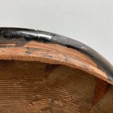XXL empty target pocket dish in glazed earthenware from Marnaz 1950