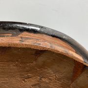 Plat vide poche cible XXL en terre vernissée de Marnaz 1950