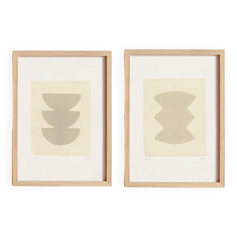 Painting duo - june and trio - signed Eawy