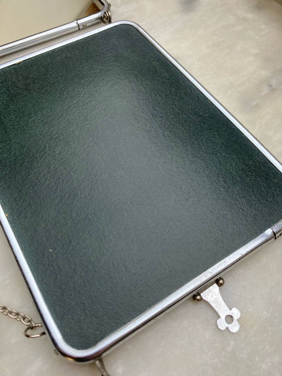 Vintage horizontal triptych barber mirror