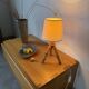 1960s rattan desk or table lamp