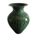 Flamed green vase