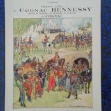 Paper advertisement Cognac Hennessy illustration battlefields reviewed year 1937