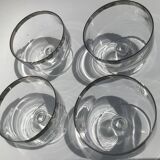 4 Ice cream or fruit salad bowls with mirror edge