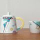 Teapot or coffee pot with cup from the German postmodern VIP collection by Seltmann Weiden, set of 2.
