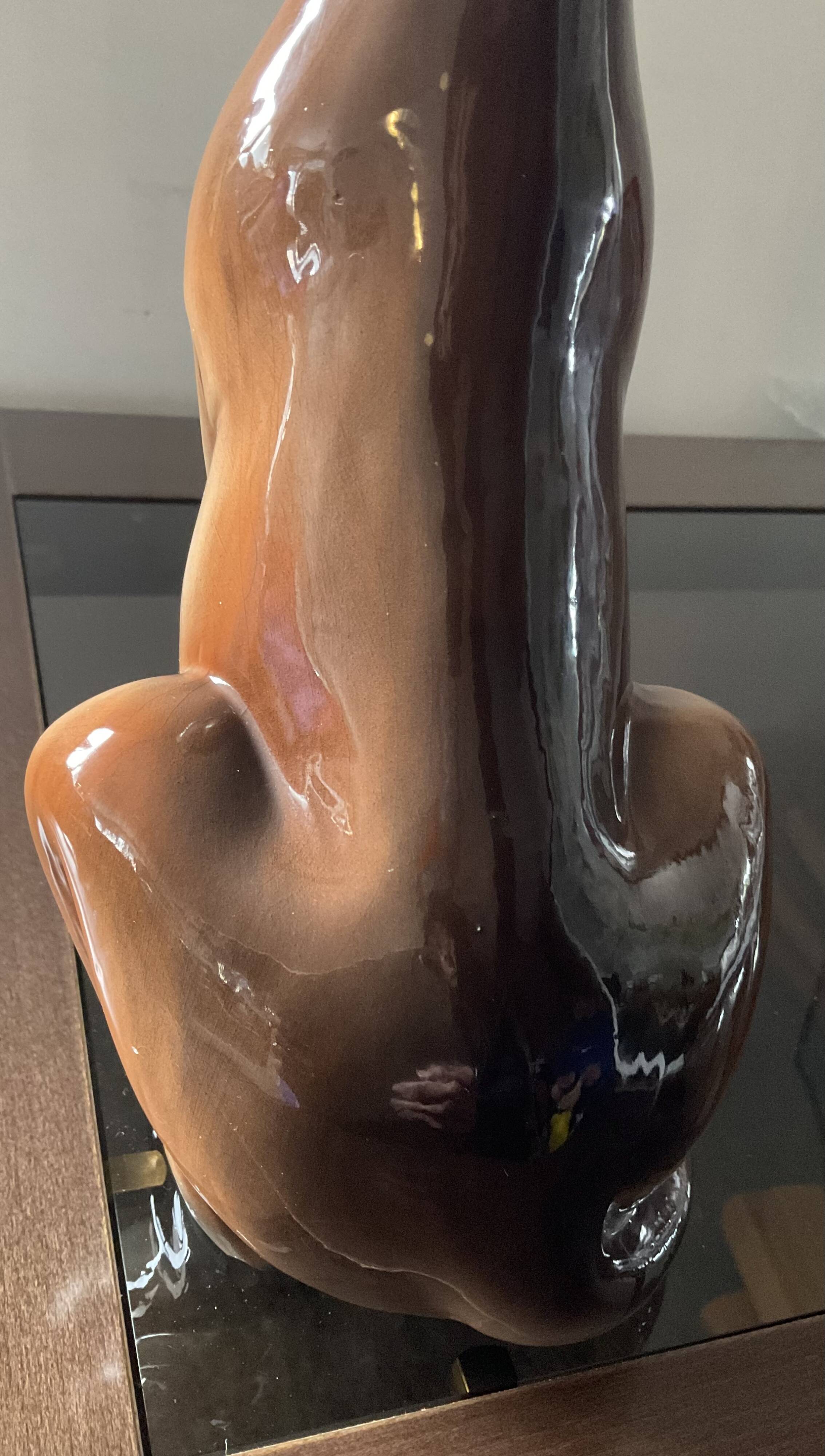 Glazed ceramic cat from the 70s