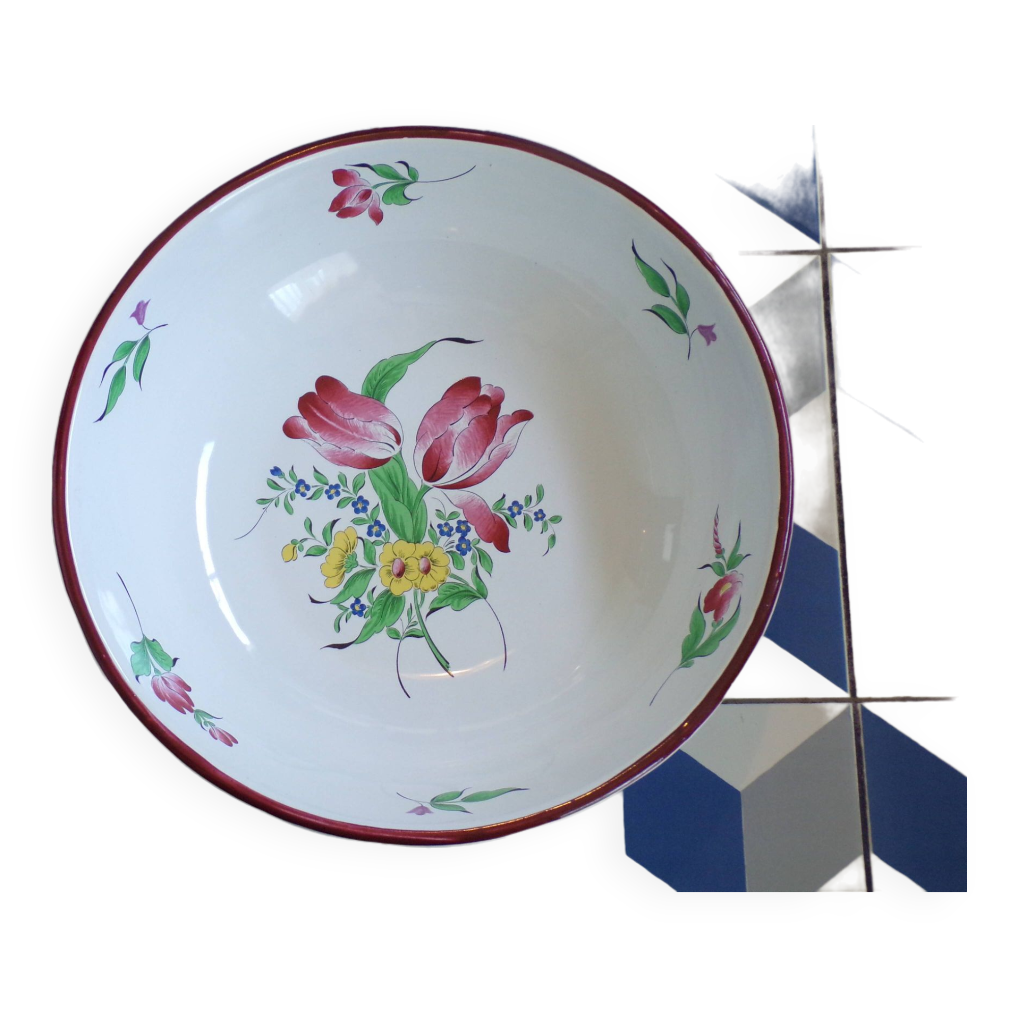 Ancien saladier Lunéville Kg Réverbère Ø29cm