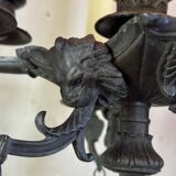 Pair of large bronze candelabras in the Antique style, circa 1880