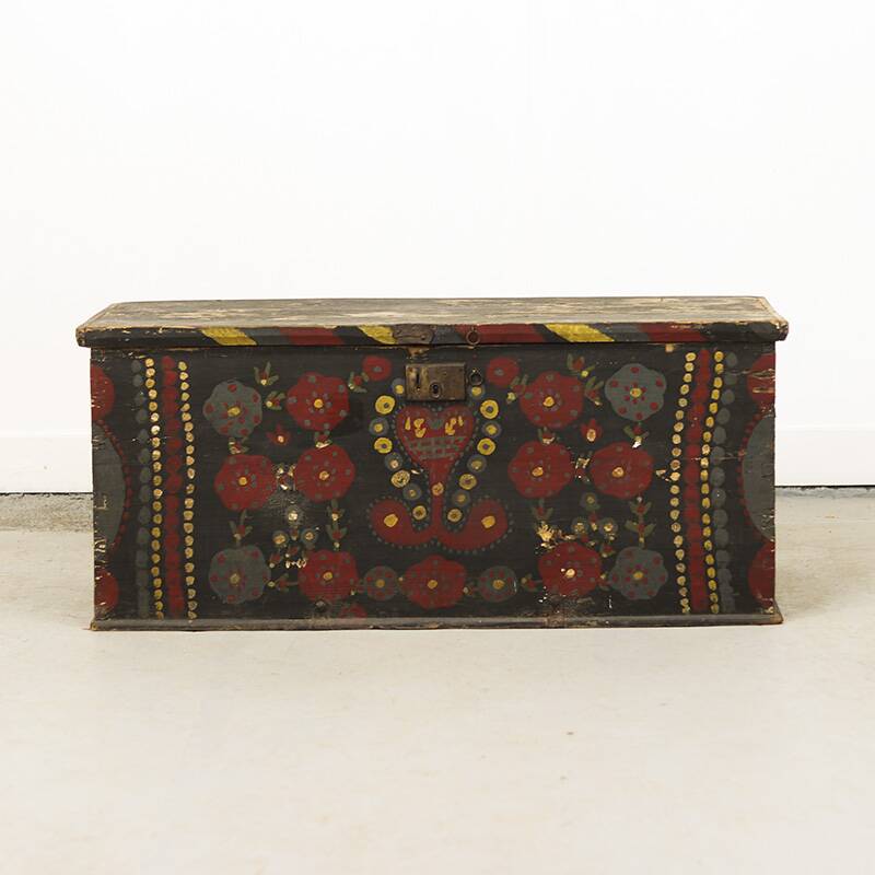 Painted Folk Art Bridal Chest