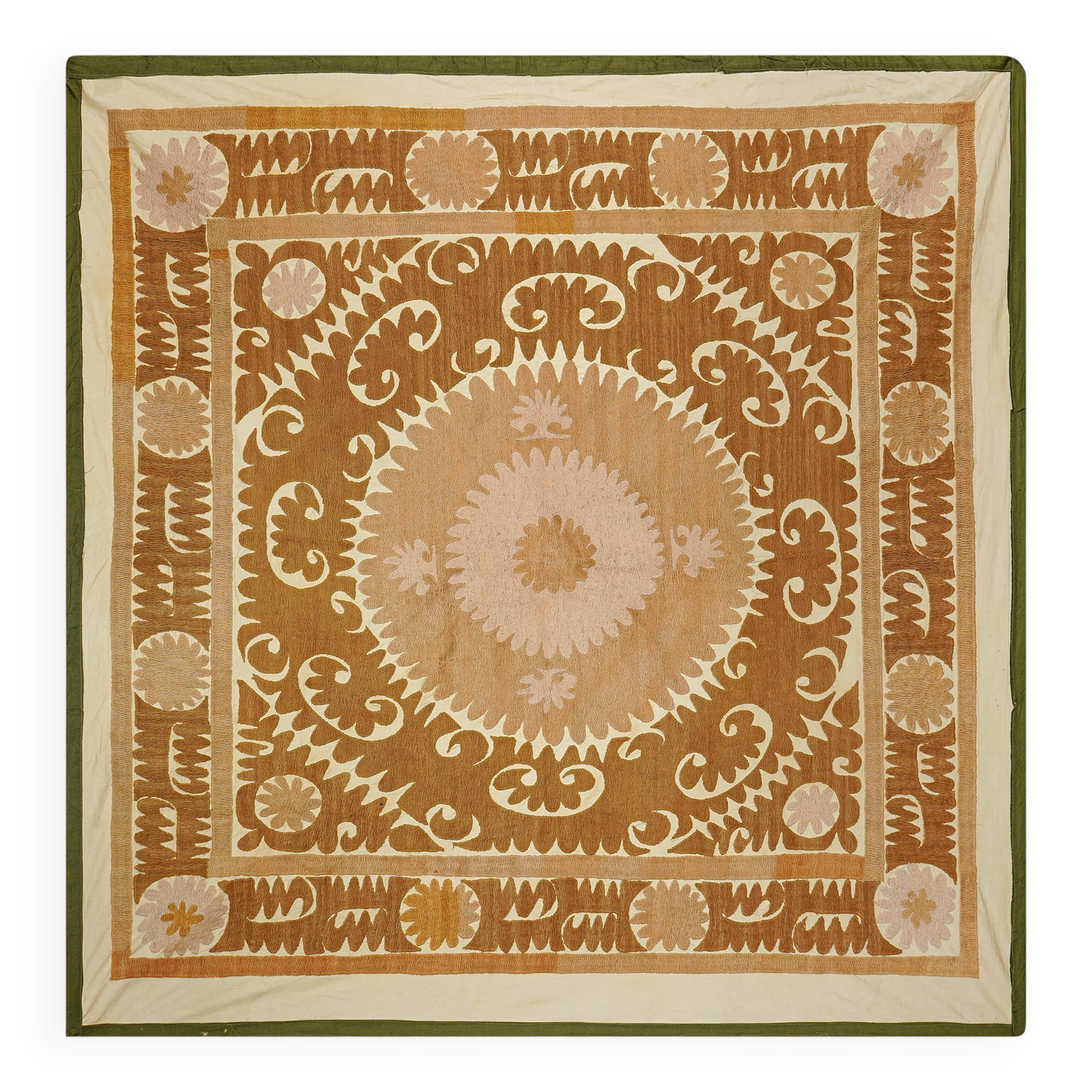 Hand-knotted rug, vintage Turkish rug 134x135 cm