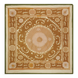 Hand-knotted rug, vintage Turkish rug 134x135 cm