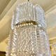 Chandelier by Kaiser Leuchten, frosted glass, Germany 1960