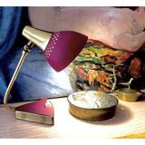 Perforated brass table lamp 1950