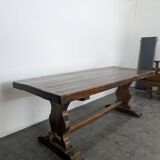 19th-century solid oak monastery table