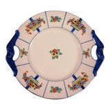 Art deco cake dish signed J. L'Avergne Limoges porcelain