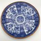 Pair of vintage japanese igezara plates decorated with floral and bird motifs