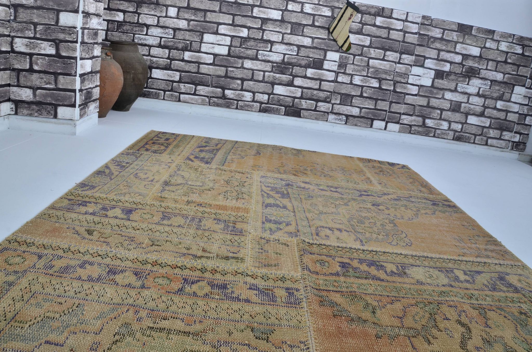 Tapis floral turc beige sku 3037