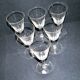 Meisenthal, série de 6 verres à vin en verre soufflé taillé