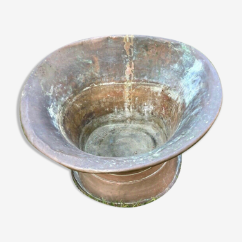 Old copper fountain basin