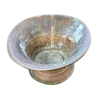 Old copper fountain basin
