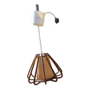 suspension vintage en - rotin