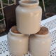 Set of 3 old sandstone pots