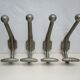 Four industrial iron hooks