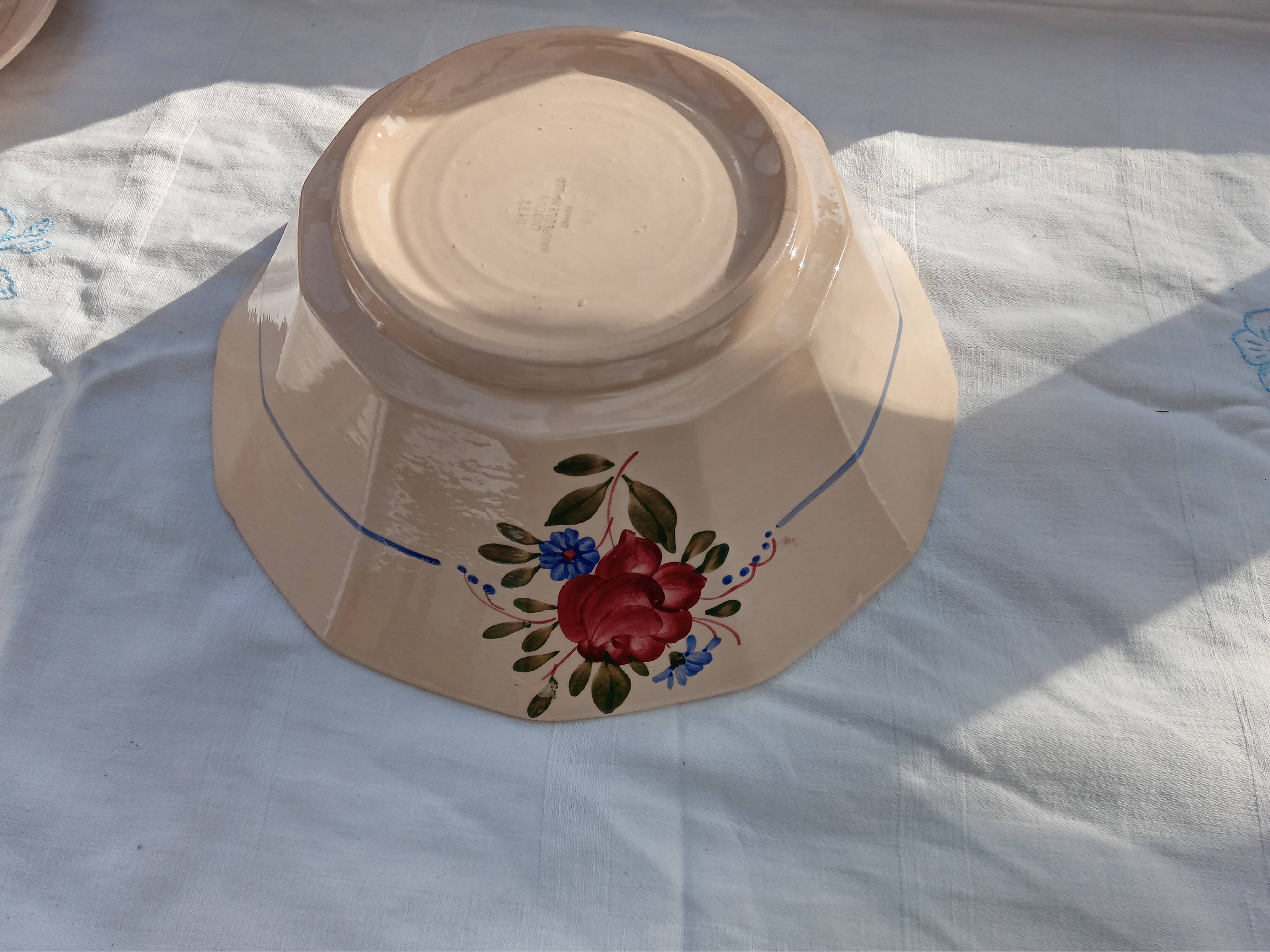 Ensemble de 3 plats et saucière Digoin