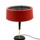 Oscar Torlasco, Mid-Century red table lamp, Lumi, Italy 1954