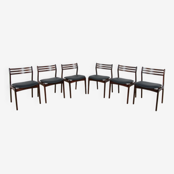 Mid Century Rosewood Dining Chairs by Vestervig Eriksen for Brdr. Tromborg, 1960s, Set of 6