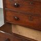 Antique mahogany English chest of drawers from 19th century with 5 drawers