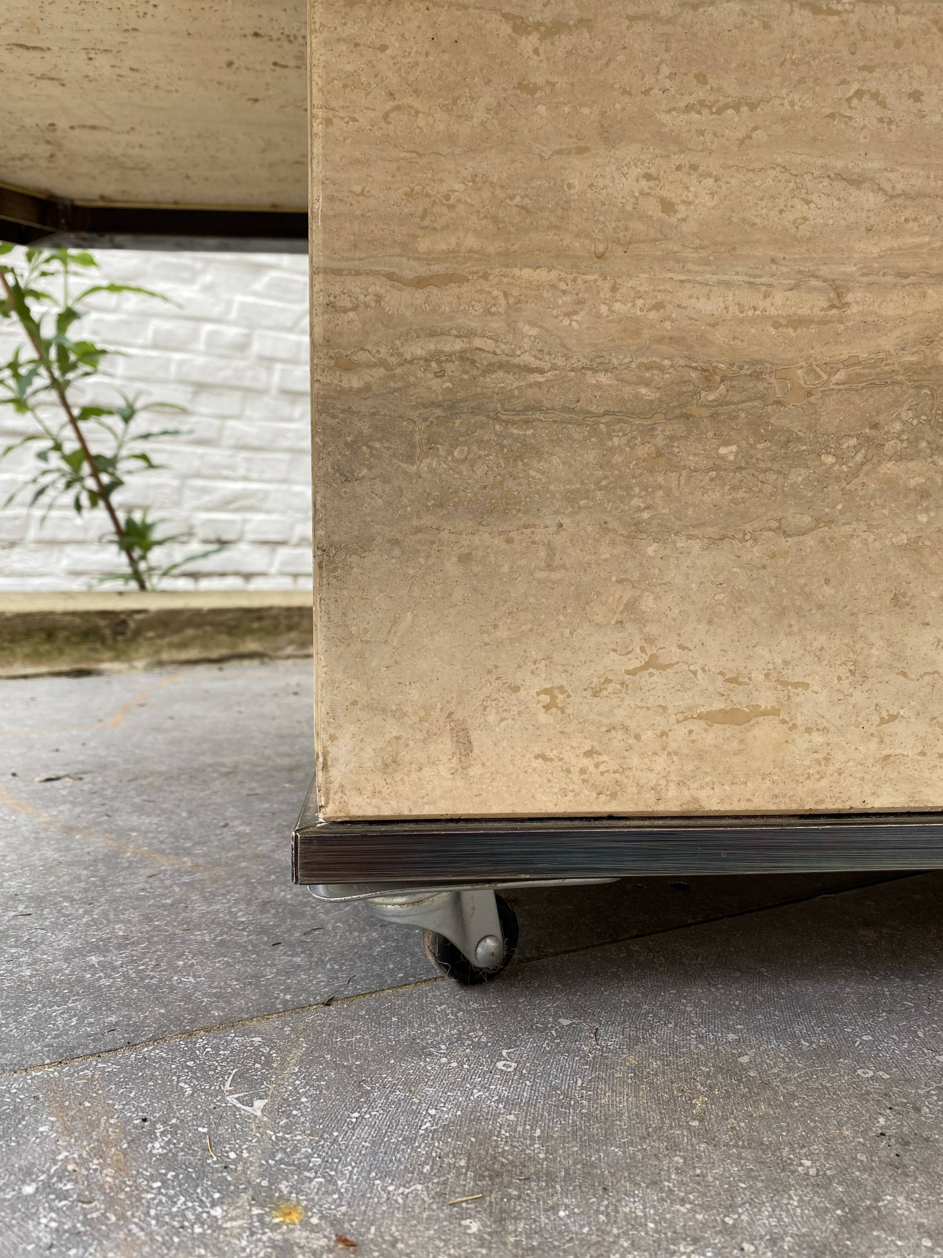 Fedam travertine coffee table