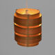 Pine veneer pendant light T499/1 "Rolf" by Hans-Agne Jakobsson for Ellysett AB. Sweden 1960s