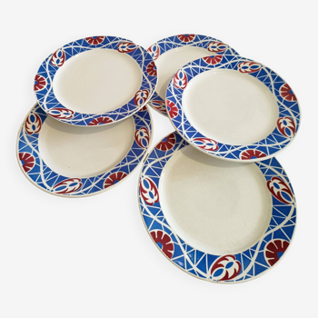 Assiettes plates Sarreguemines Robinson