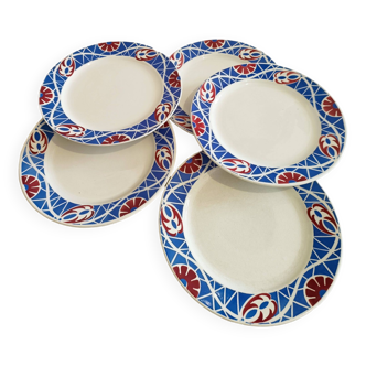 Assiettes plates Sarreguemines Robinson