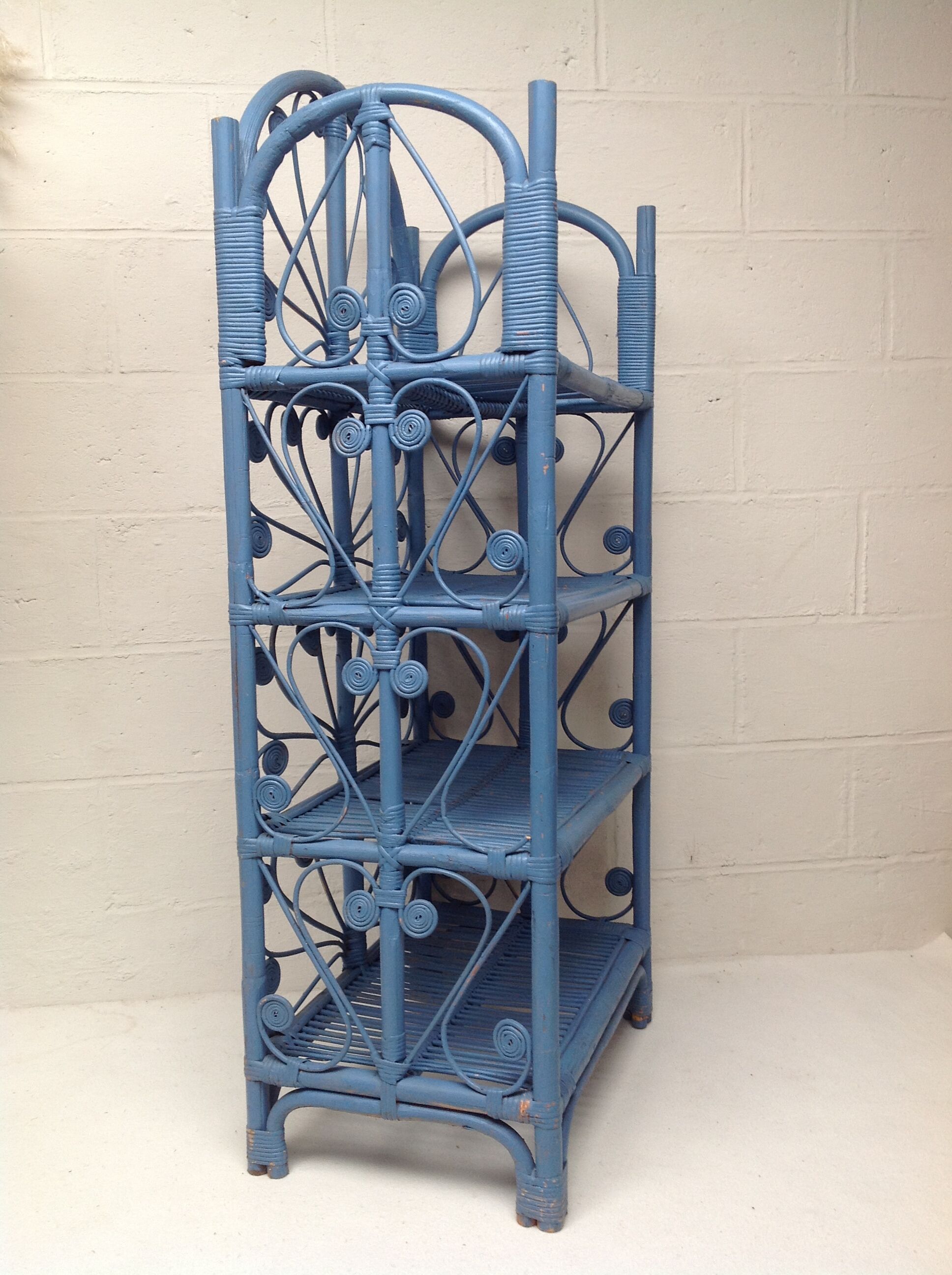 Peacock Rattan Shelf Bookcase